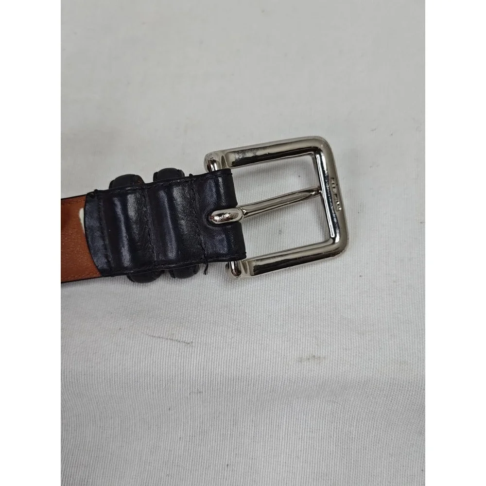 Polo Ralph Lauren‎ Men's Italian Saddle Leather Black Dress work Belt Size 36/90